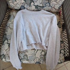 Sweaters - Cropped crew neck sweatshirt Sweaters - Cropped crew neck sweatshirt